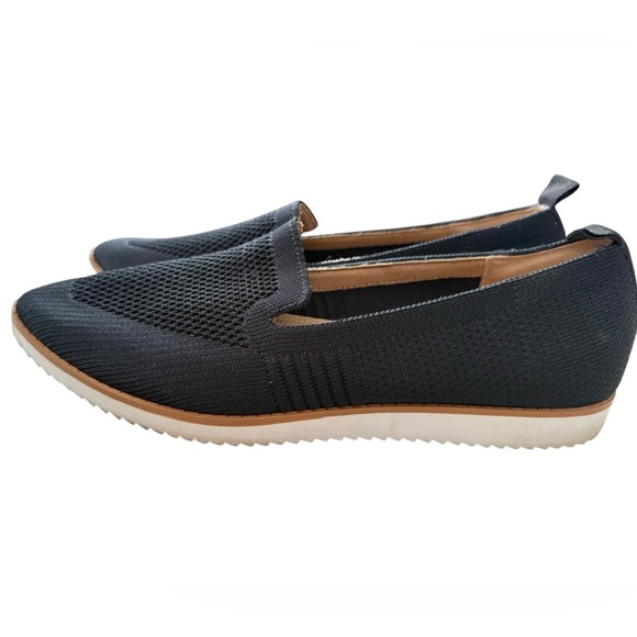 Adrienne Vittadini Black Lamonte Stretch Knit Slip-On Loafers Size 8 - Picture 4 of 5